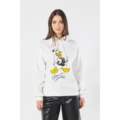 KOAJ - Buzo oversize con capota, color crema para mujer, estam Mujer