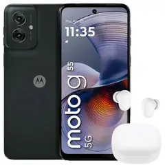 MOTOROLA - Celular Moto G55 5G 256GB /8GB Black + Buds 6 Play Wht