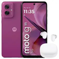 MOTOROLA - Celular Moto G55 5G 256GB /8GB Pink + Buds 6 Play Wht