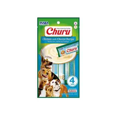 CATLIKE - Inaba Dog Snack Churu 4 Piezas Chicken Whit Cheese 4und