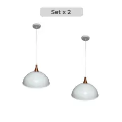 GENERICO - Set x2 Lámpara colgante Decorativa Enia Cónica