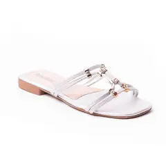 PRICE SHOES - Sandalias Planas Para Mujer 272HV29PLATA