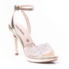 PRICE SHOES - Priceshoes sandalia Tacon Dama elegante 882VS018CHAMPANA