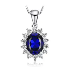 ALHAJAS - Collar Cadena Para Mujer Piedra Zafiro Fabricado En Plata 925