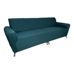 COLOMBIAN PRODUCTION - Forro Protector De 3 Puestos Para Sofá Con Brazos Verde Petroleo