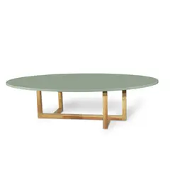 DKO DESIGN - Mesa De Centro Ovalada Roma 30x120x60cm Verde