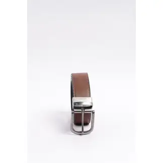 KOAJ - Cinturón masculino, marro y negro doble faz Hombre