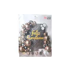 INFANTILES CAJUROMIX - Arco Decorativo Negro De 70pcs Para Cumpleaños