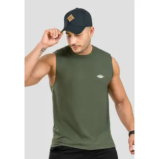 MARKETING PERSONAL - Camisilla Hombre Verde Militar Mp 107011