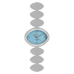 YESS - Reloj Para Mujer Color Plata Tablero Azul Ref 5126L-01