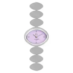 YESS - Reloj Para Mujer Color Plata Tablero Rosa Ref 5126L-02