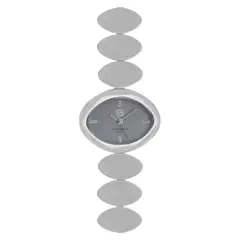YESS - Reloj Para Mujer Color Plata Tablero Negro Ref 5126L-03