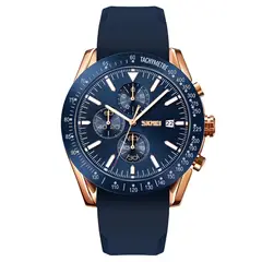 SKMEI - Reloj Para Caballero Casual Elegante Cronógrafos Pulso Silicona