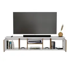 MADERKIT - Mesa TV Flotante Zafiro Color Blanco Gales