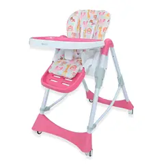 EBABY - Silla comedor LORI EB624 - Rosa animales