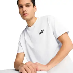 PUMA - Camiseta Essentials Hombre-Blanco
