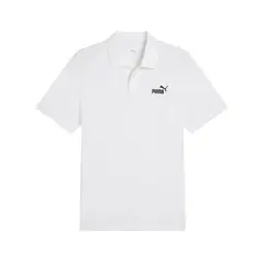 PUMA - Camiseta Polo Essentials Small No. 1 Hombre-Blanco