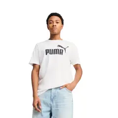 PUMA - Camiseta Essentials No. 1 Hombre-Blanco