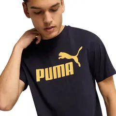 PUMA - Camiseta Ess Nº 1 Hombre-Negro