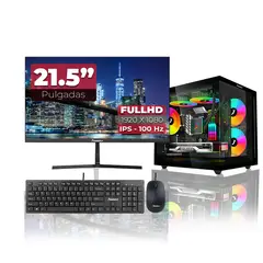 JANUS - Computador Gamer Ryzen 5 4600G RAM 16GB SSD 512GB Monitor 22 Pulgadas 100Hz