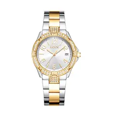 LOIX - Reloj mujer L1272-2 Plateado con dorado tablero plateado