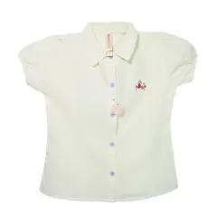 WOONKIE - CAMISA BORDADA NIÑA VERDE CLARO