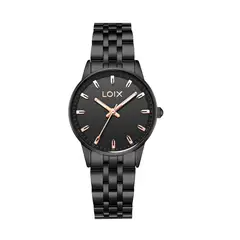 LOIX - Reloj mujer L1277-4 Negro con tablero negro
