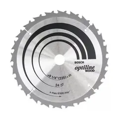 BOSCH - Disco De Sierra Circular para Madera Optiline 235mm x 25 24D