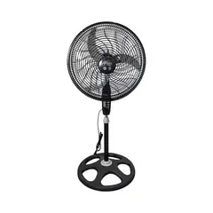 ALTEZZA - Ventilador Basic de Pedestal Motor Bujes Malla Plástica Negro
