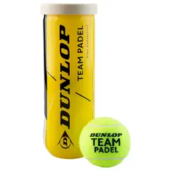 DUNLOP - Pelotas Bolas Team Padel Original Tubo 3 Pelotas