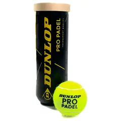 DUNLOP - Pelotas Bolas Pro Padel Original Tubo 3 Pelotas
