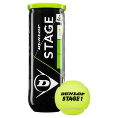 DUNLOP - Pelotas Tenis Stage 1 Original Tubo 3 Pelotas