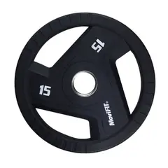 MOVIFIT - Disco Olímpico 15 KG Uretano Profesional Barra 2 pulgadas