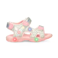 BUBBLE GUMMERS - Sandalias Junior Con Luces Para Niña Bubblegummers Rosado-Plateado Raine