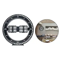 ZOCOCIO - Reloj Digital Led De Pared O Mesa Redondo Con Alarma 1224hr Luz Blanca