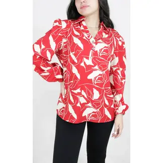 L Y H - Blusa Para Mujer Manga Larga Verde Marca L&H