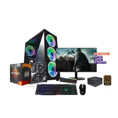 AMD - PC RYZEN 5 5600GT / RAM 16GB / 1TB SSD / BOARD A520 / MONITOR 22" / 700W 80+