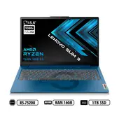 LENOVO - Portátil IP SLIM 3 15AMN8 AMD R5-7520U RAM 16GB LPDDR5 1TB SSD BLUE