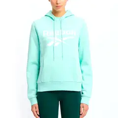 REEBOK - Hoddie Turquesa aguamarina Mujer Identity Logo Grande