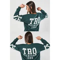 KOAJ - Buzo cuello redondo oversize para mujer cuello redondo MUJER
