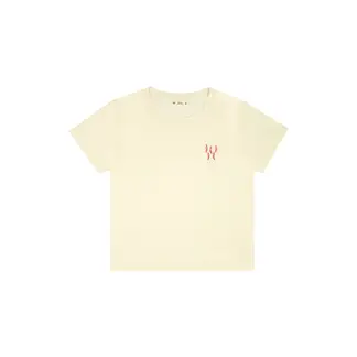 TENNIS - Camiseta crudo con bordado decorativo para mujer