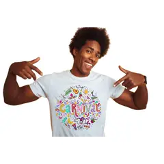 OVATION - Camiseta Carnaval De Barranquilla Cuello Redondo Hombre