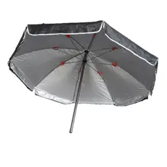 GENERICO - Parasol Doble Tela Doble Varilla Impermeable UV 2 mt Diámetro Negro