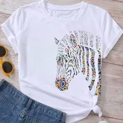 ISMI - Camiseta Mujer De Moda Cuello Redondo