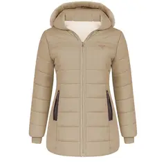 MODA EN CIRCUITO - Chaqueta Impermeable Tipo Gabán Para Mujer BEIGE