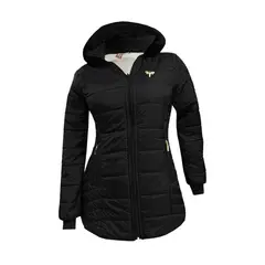 MODA EN CIRCUITO - Chaqueta Impermeable Tipo Gabán Para Mujer NEGRO