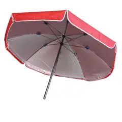 GENERICO - Parasol Doble Tela Doble Varilla Impermeable UV 2 mt Diámetro Rojo