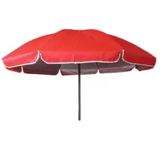 GENERICO - Parasol Doble Tela Doble Varilla Impermeable UV 2.40 mt Diámetro Rojo