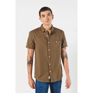 KOAJ - Camisa con mini print, sport collar manga corta Hombre