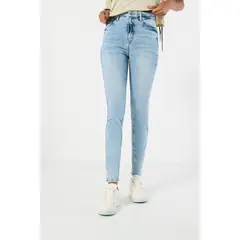KOAJ - Jean jegging super tiro alto azul claro Mujer